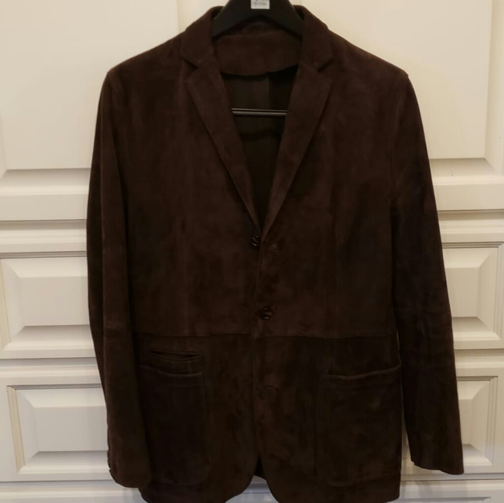 Hugo BOSS Men's Suade Leather Jacket